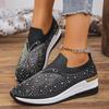 Fashion Women Sneakers 2025 New Platform Wedge Slip on Sneakers Comfortable Plus Size Shoes Women Spring Autumn Fashion Flat Shoes Women
