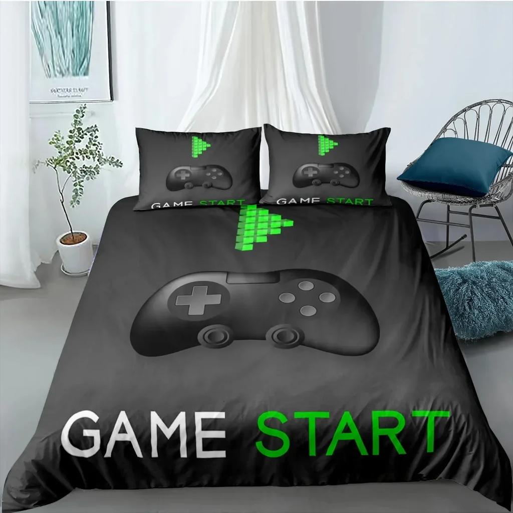 Gamer Comfortable Duvet Quilt Cover Pillowcase Bedding Set Children Bedroom Decoration Home Textile