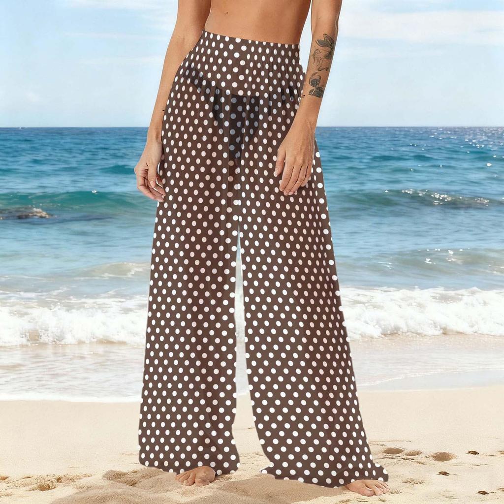 Women's Summer Covering Pants See-Through Mesh Pants Trunks Swimwear Covering Pants Bohemian Beachwear