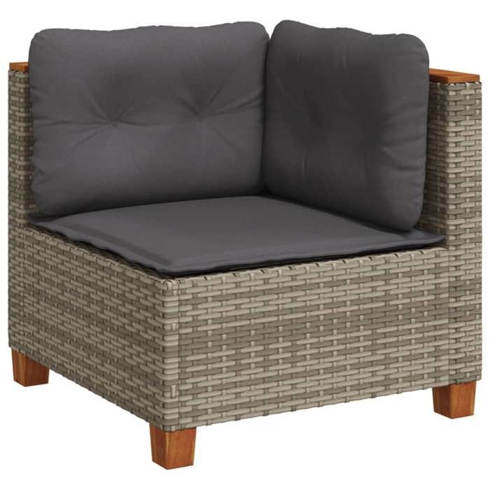 VidaXL Garden Lounge Set with Cushions 10 Pcs Grey Wicker 3262020