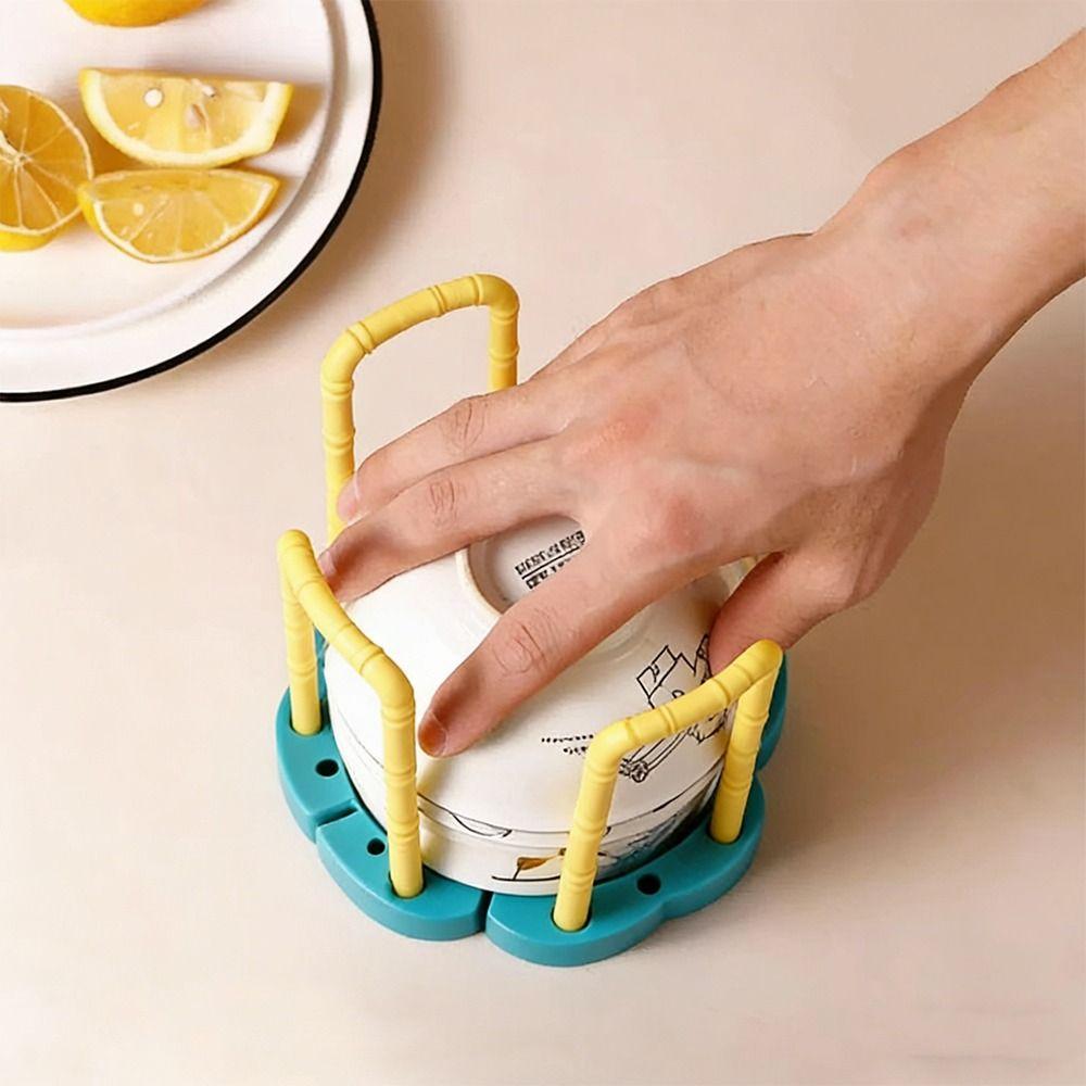 Drain Cabinet Dishes Storage Rack Removable Water Cup Durable Bowl Holder  Kitchen Organizer