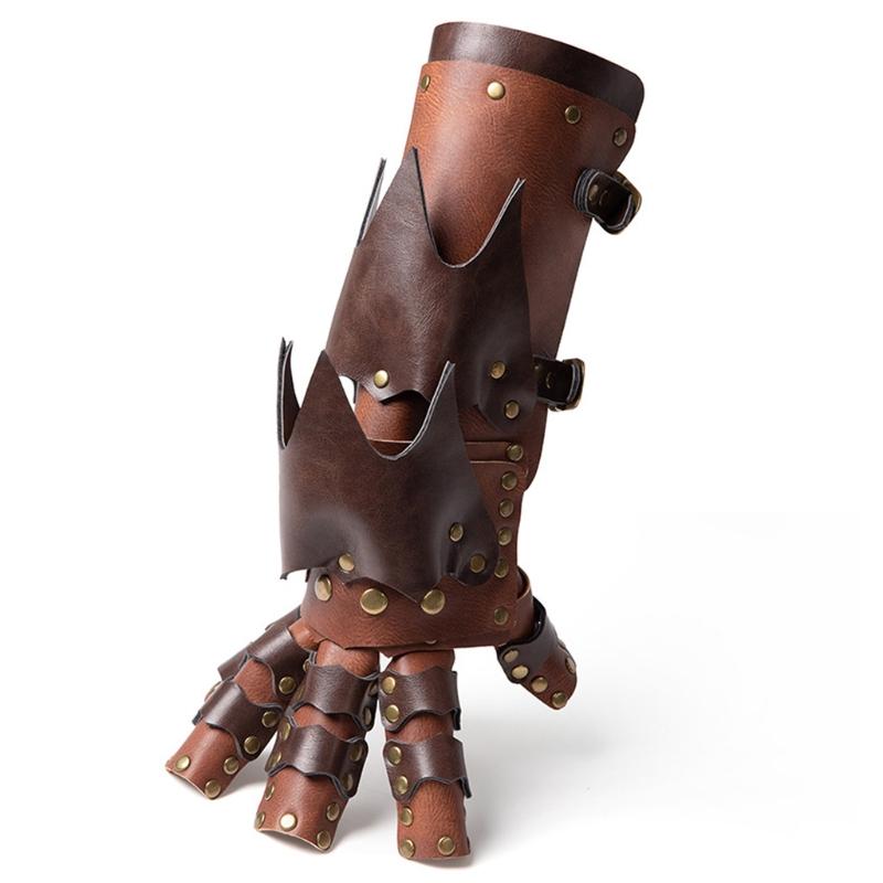 Mechanische Handschuhe Vintage Verzierungen Rechte Hand Handschuhe Steampunk Lederhandschuhe Halloween Cosplay Party Requisiten