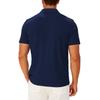 Men's New Summer Casual Breathable Terry Jacquard Lapel Striped Short Sleeve Shirt