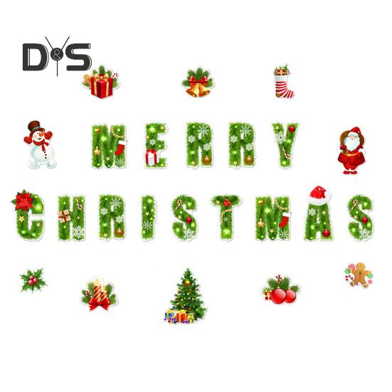 1 Set Christmas Tree Fridge Magnet Waterproof PVC 3D Merry Christmas Refrigerator Magnet Home Kitchen Fridge Locker Car Body Decoration Sticker