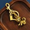 3D Lucky Cat & Dinosaur Metal Keychain - Promotional Gift Keyring Pendant