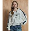 Maxza VinTage Damage LeTTering Color Block Hoodie T shirT