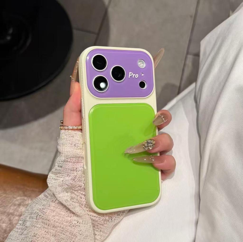 Popular summer dopamine contrasting leather pattern suitable for Apple 11Promax mobile phone case iPhone11 2-in-1 new
