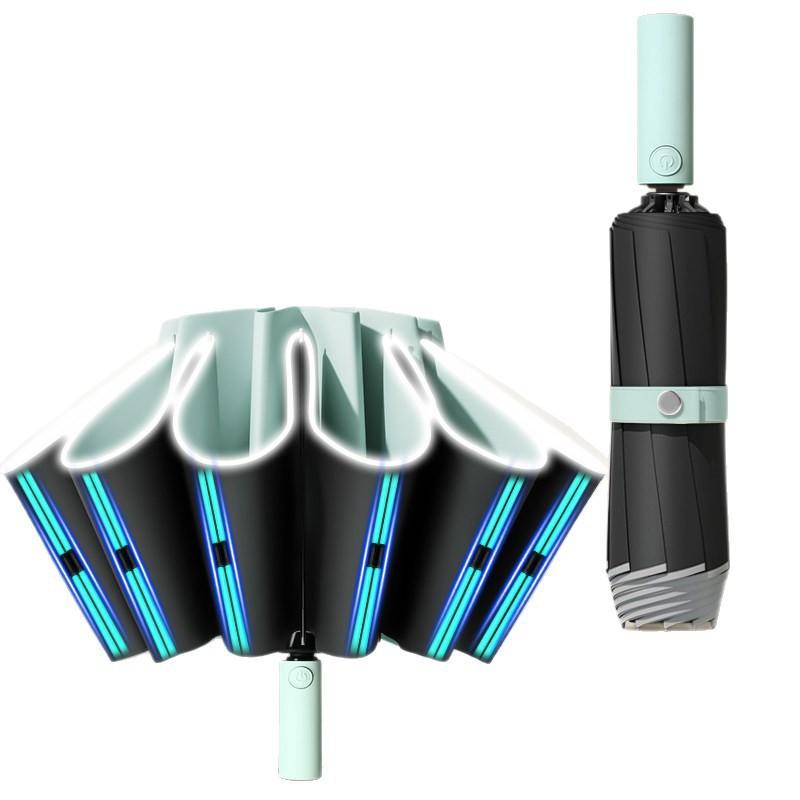 11 bone enlarged reverse automatic umbrella folding advanced sense women sun protection UV protection weather and rain dual-purpose parasol