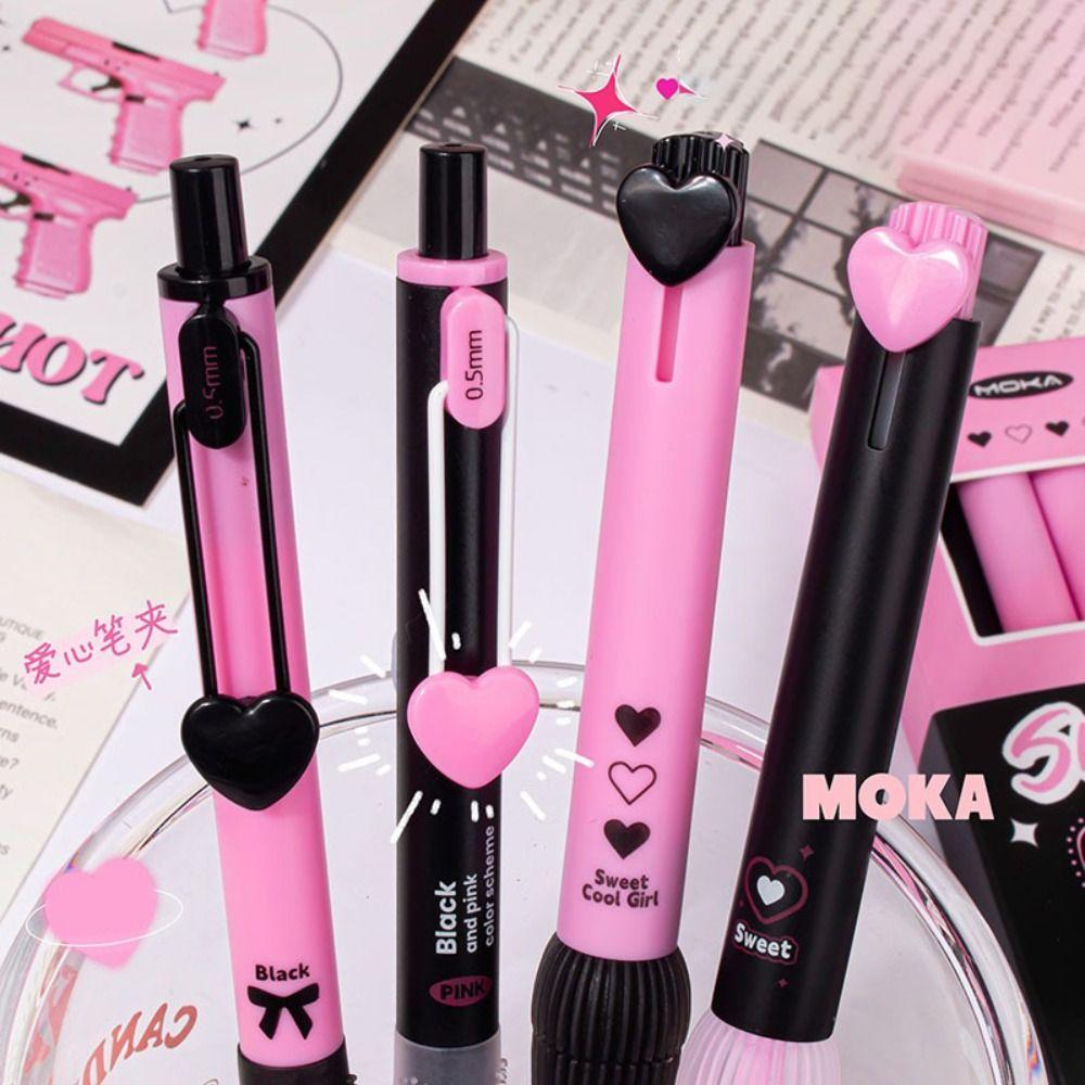 4PCS/Set Sweet Love Series Gel Pen Press Using Ballpoint Pen Multifunctional Writing Tool Students