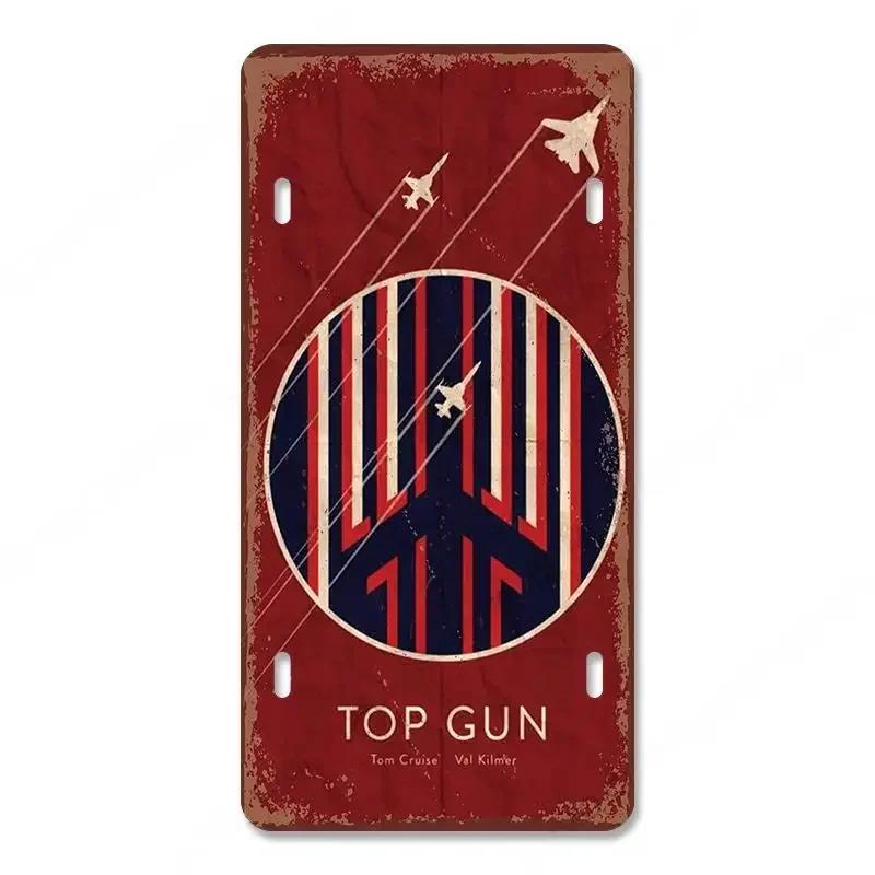 Races Vintage Plate Air Metal Aluminum Signs Retro Top Gun Airplane Metal Poster For Man Cave Bar Home Garage Club Wall Decor