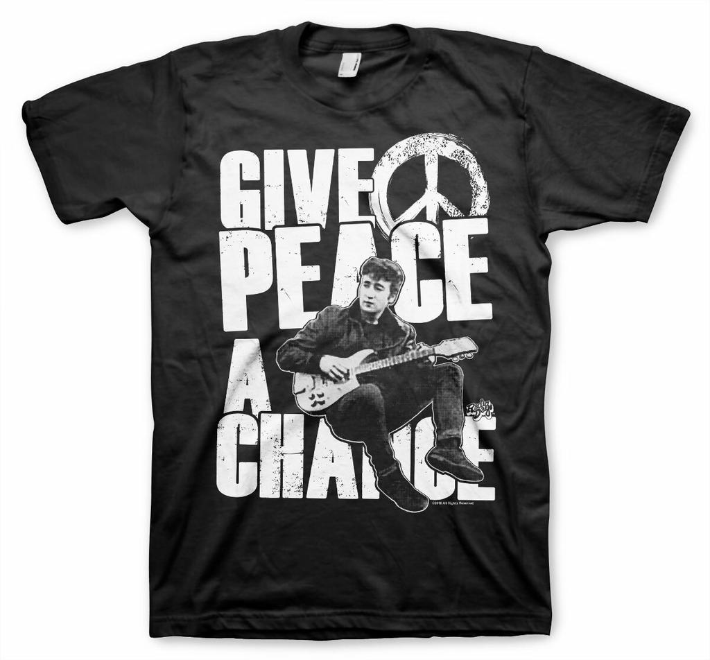 T-shirt Uomo John Lennon Give Peace A Chance Licenza Ufficiale S XXL-