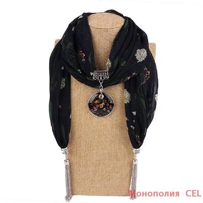 Scarf- Necklace With Pendant
