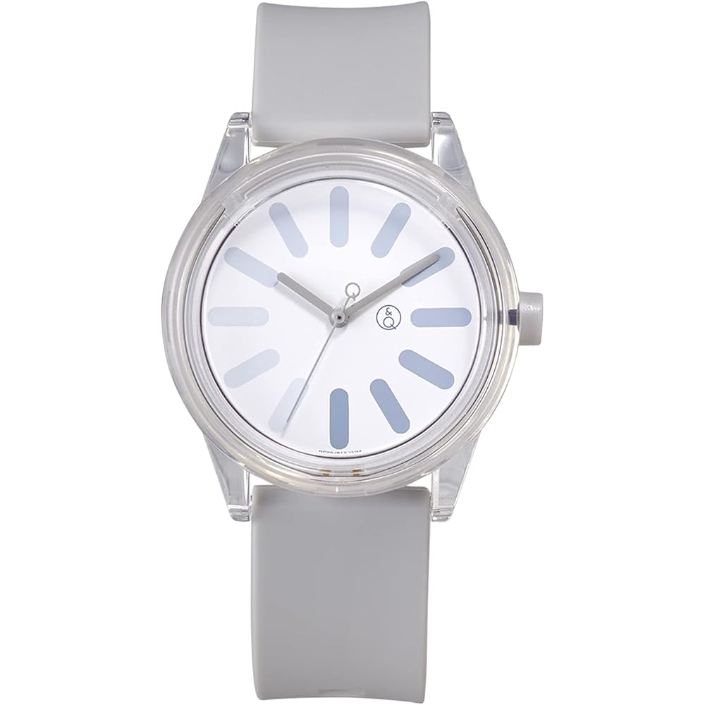 QQ SmileSolar Analog Solar Watch GRV3014 Waterproof Gray with Rubber Strap