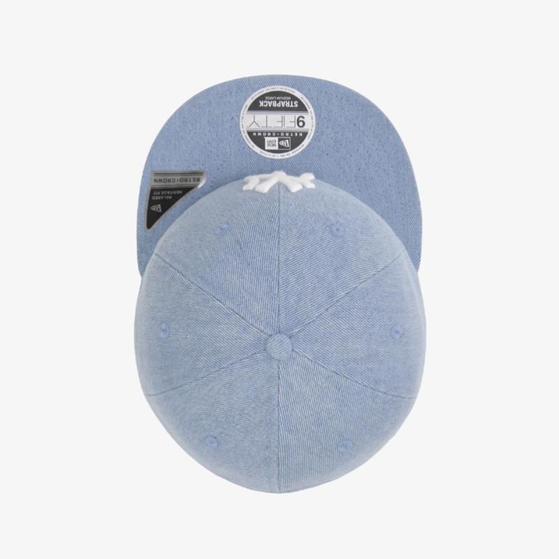 New Era Mlb New York Yankees Denim Basic Retro Crown Strapback Light Blue 151316