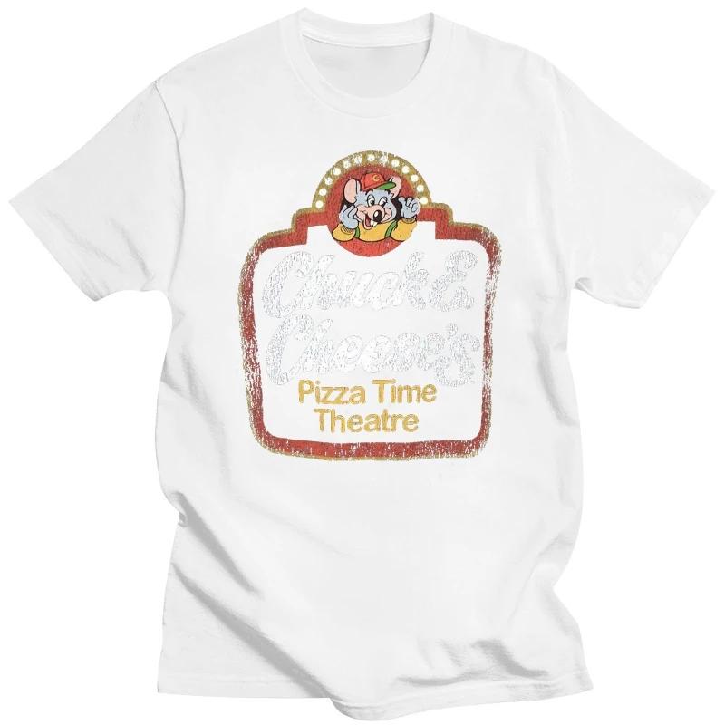 CHUCK E CHEESE PIZZA TIME THEATER TSHIRT BLACK UnisexS RETRO DISTRESSED FOOD TEE