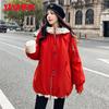Yaya Damen Winter Kapuzenjacke Mittellang Daunenjacke