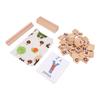 Wooden Alphabet Building Blocks Early Educational Safety Learning Reading Wood Words Blocks for Children Adults