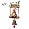 Gnomo da Giardino Rustico Campanello Campanello Gnomi Grandi Benvenuti Campanello a Sospensione Decorazione Fantasiosa per Portico Anteriore Patio Recinzione Casa di Campagna Regalo Mamma Nonna Campagna