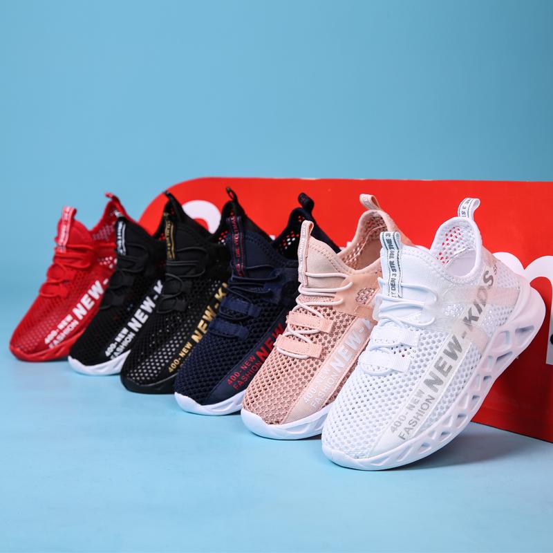 Kinder Einzelnetzschuhe Atmungsaktives Netz Frühling und Herbst Ausgehöhlt Große Kinder Netz Sommer Jungen und Mädchen Schuhe 26-39