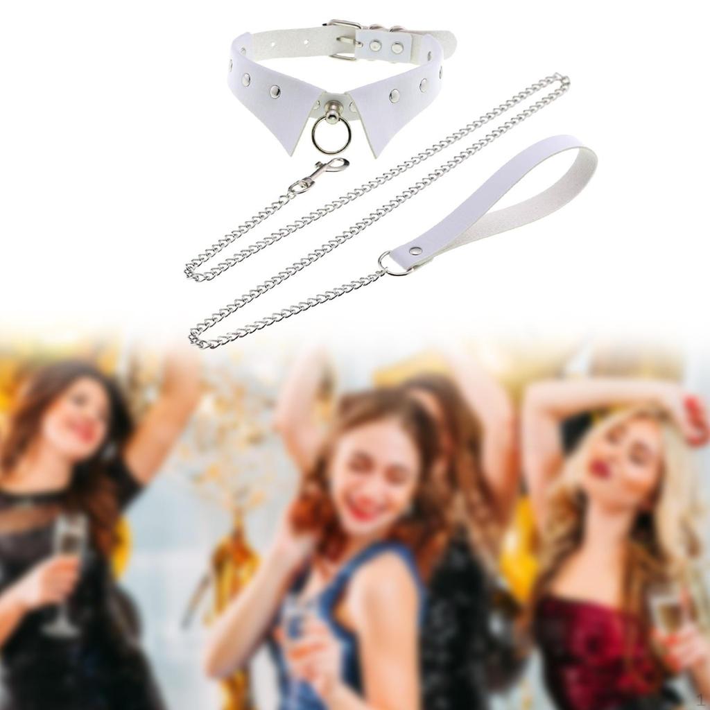 Gothic Rock Choker mit Anhängern und Ringen für Damen