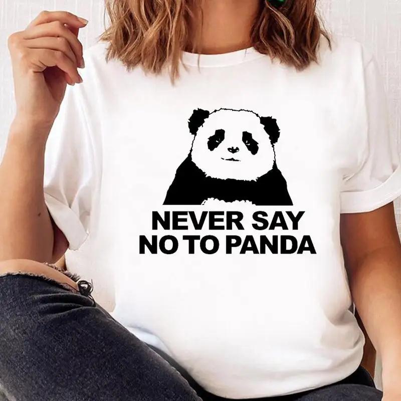 Women Print T Shirt Panda New Love Trend Graphic Tshirt Tee FeUnisex Cartoon Fall Autumn Top Ladies Fashion Clothing