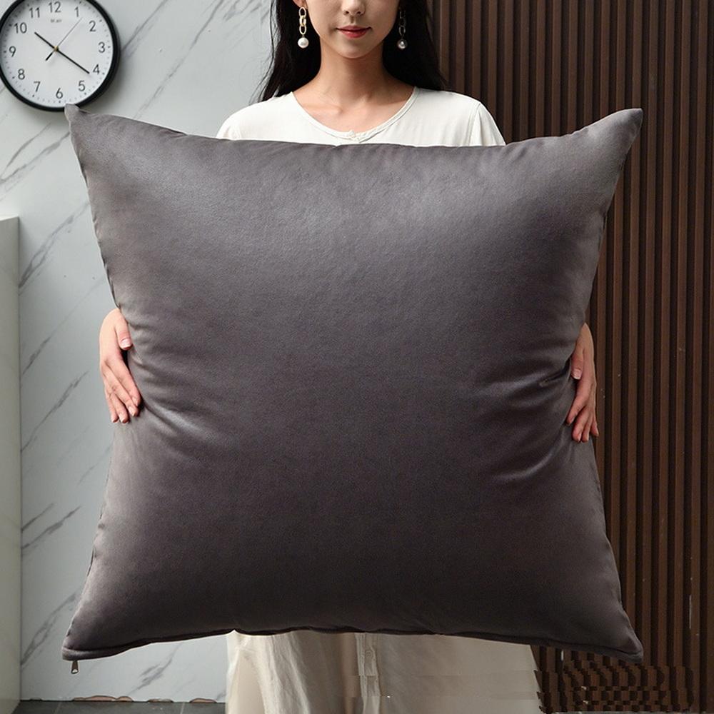 Large Size Sofa Hug Pillowcase Soft Waterproof Technology Cloth Huge Square Cushion Cover Living Room Bed Pillow Protector 80CM