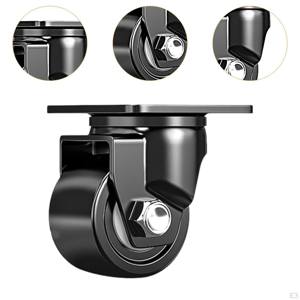Swivel Caster Wheel Degree Rotatable with Locking Brake Industrial for Suitcases Workbenches