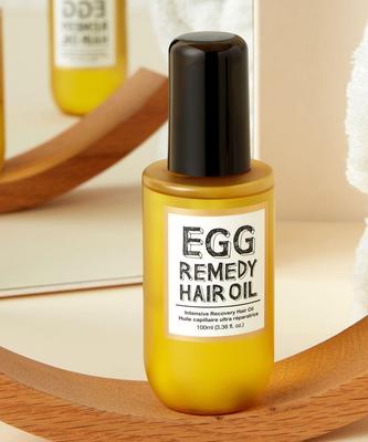 Egg Remedy Hair Oil 100ml – Protein‑Rich Egg Yolk Oil for Deep Damage Recovery & Shine
