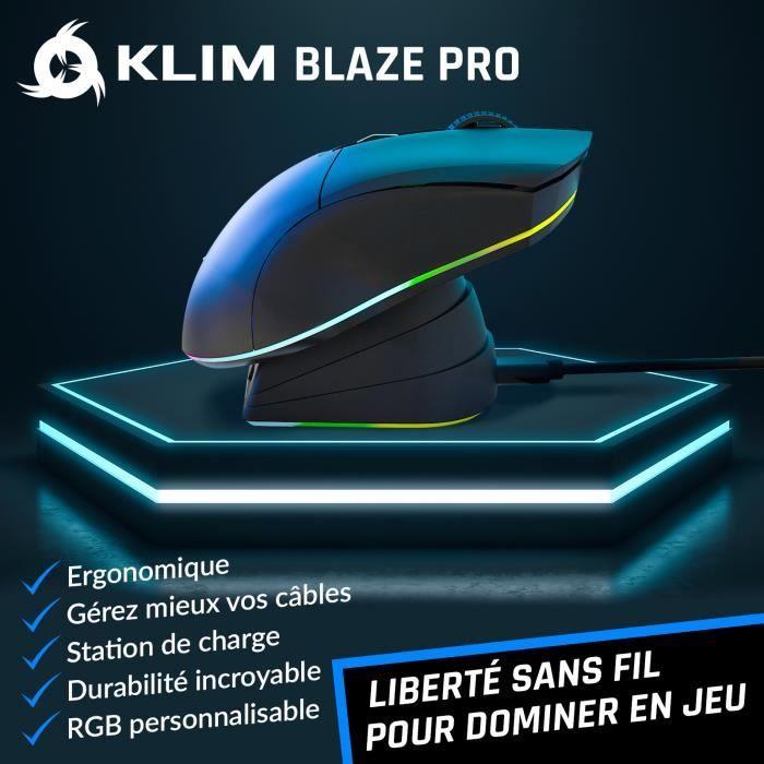 Souris Gamer - KLIM - Blaze Pro - Sans Fil RGB - Rechargeable - Haute Précision