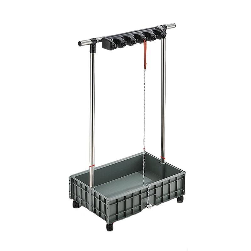 Stainless Steel Mobile Mop and Broom Holder