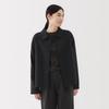 MUJI Women's Kapok Blend Double Gauze Quilted Jacket, Black, Size XL, BD103A5S