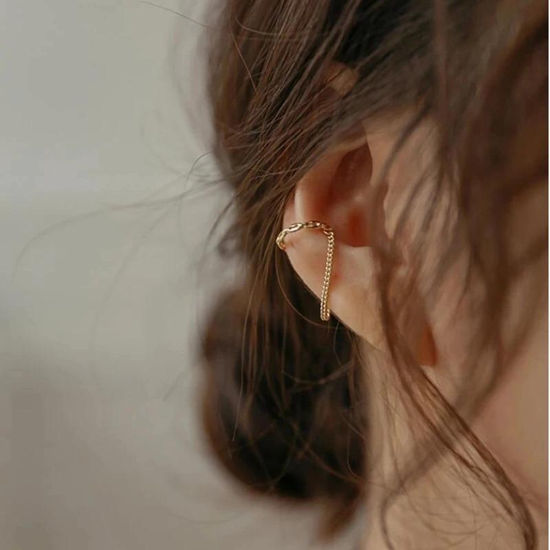 1 st Mode Minimalistiska Öronmanschettörhängen Utan Hål För Kvinnor Falska Piercing Öronmanschettklämmor Örhängen För Vardag & Fest