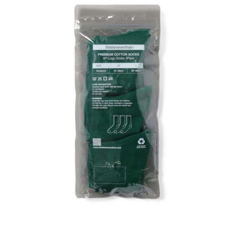 Thisisneverthat Sp Logo Socks 3pack Green