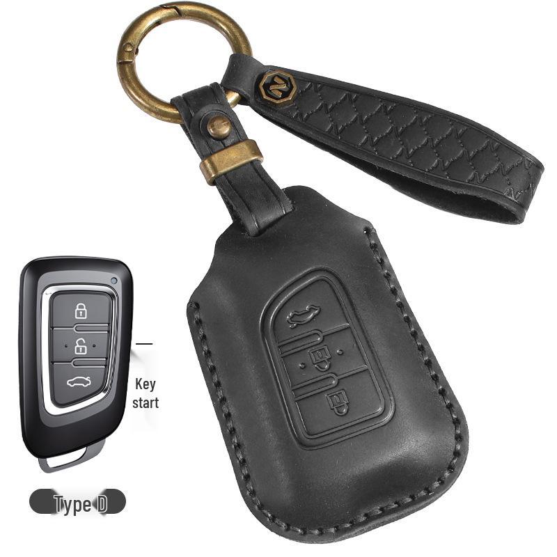 Dongfeng Fengguang 21-Model Key Case for 580Pro, S560, 500, E3, iX5 - New Energy Cowhide Buckle.