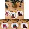 Decoration Chic Christmas Snowflake Checkered Fabric Stockings For Modern Home