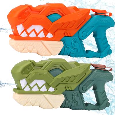Yangtomo Water Guns, Set of 2, Powerful, Kids' Water Toy with a 10m Projectile Distance, Pressurized, Large Capacity (600ml), Dinosaur Water Gun, Wate