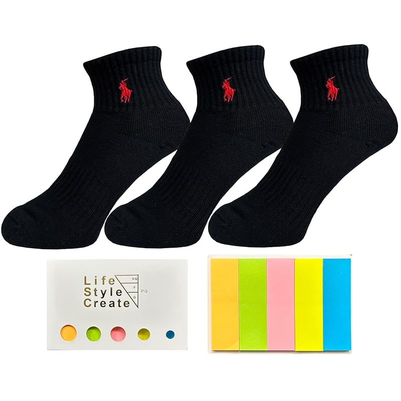 

[POLO RALPH LAUREN] polo ralph lauren socks socks 3 pair set short length men s present gift gift black 3 pairs Comes with original sticky note