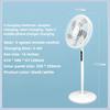Ventilatore Elettrico a Vento Grande da 16 Pollici Portatile Senza Fili con Ricarica Solare Ventilatore da Pavimento Intelligente con Controllo Touch