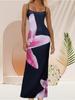 Sexy bedrucktes Spaghettiträgerkleid im europäischen und amerikanischen Stil - Heißer Verkauf im Frühling/Sommer