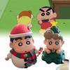 Adorable Crayon Shinchan Christmas Snowman Character Figurine For Desktop Decoration