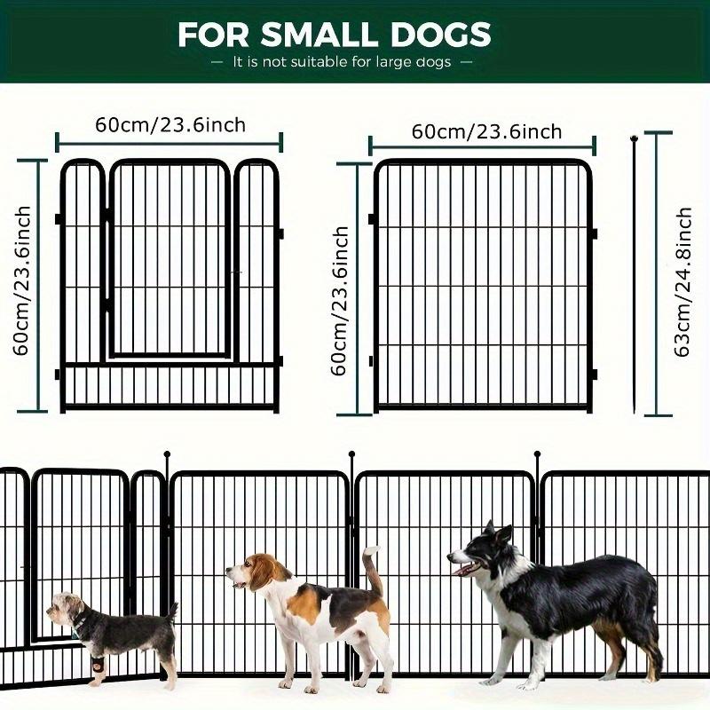 6pcs 23.6inches Metal Dog Playpen, Pet Enclosure for Dogs/Rabbits/Pet Pig/Ducks, Non-Slip Outdoor Yard Pet Enclosure