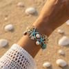 Seestern Muschel Koralle Perlen Halskette Armband Set Sommer Strandurlaub Stil Accessoire Persönlichkeit Trendiger Modeschmuck