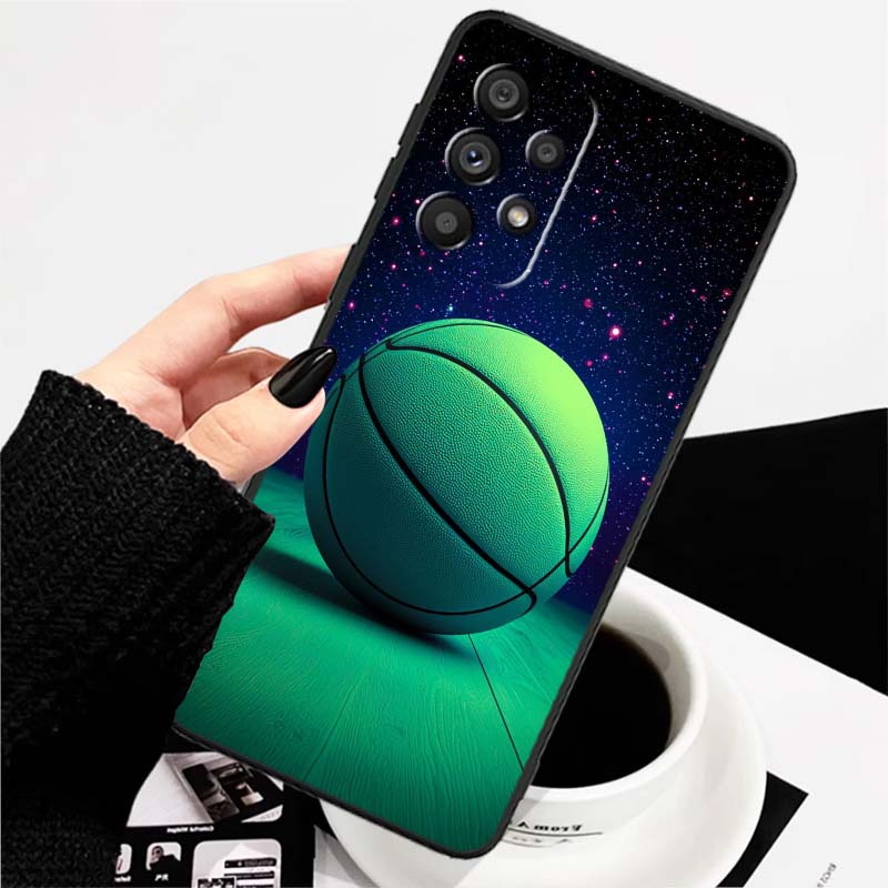 Sports basketball cool For Samsung A73 A72 A71 A55 A54 A53 A52 A51 A13 A22 A16 A15 A12 A14 A26 A07 5G Black Phone Case