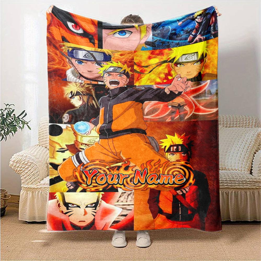 Naruto Character Personalized Name Blanket Multi-purpose Personalized Blanket Durable Comfort Throw For Living Room Office Office Chair Seaside