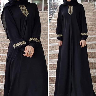 New Fashion Muslim Dress Chic Ladies Kaftan Abaya Slim-fit Muslim Party Dress Kaftan Abaya Jilbab Islamic Muslim Party Dress