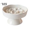 High Base Pet Bowl Raised Slow Feeder Bowl, Ceramic Down Eating Food Vomiting Prevention Anti Dish for Small Medium Dogs & Cats Cat