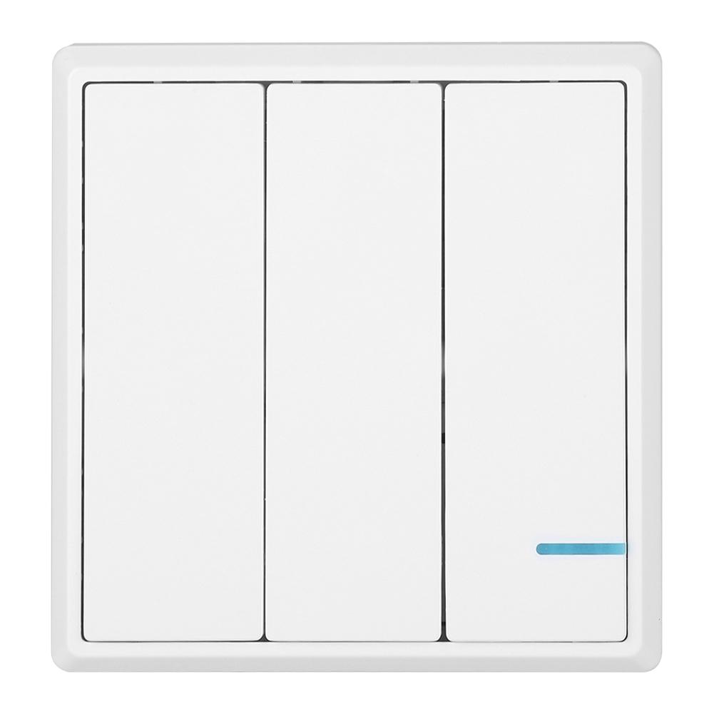 Wireless FR Remote Wall Switch Lamps Control Switch Kit IP54 Dampproof 3 Channels