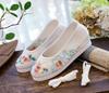 Women's Hanfu Embroidered Round Toe Cloth Shoes for Spring/Autumn - Ancient Style Dance & Stage Play Footwear