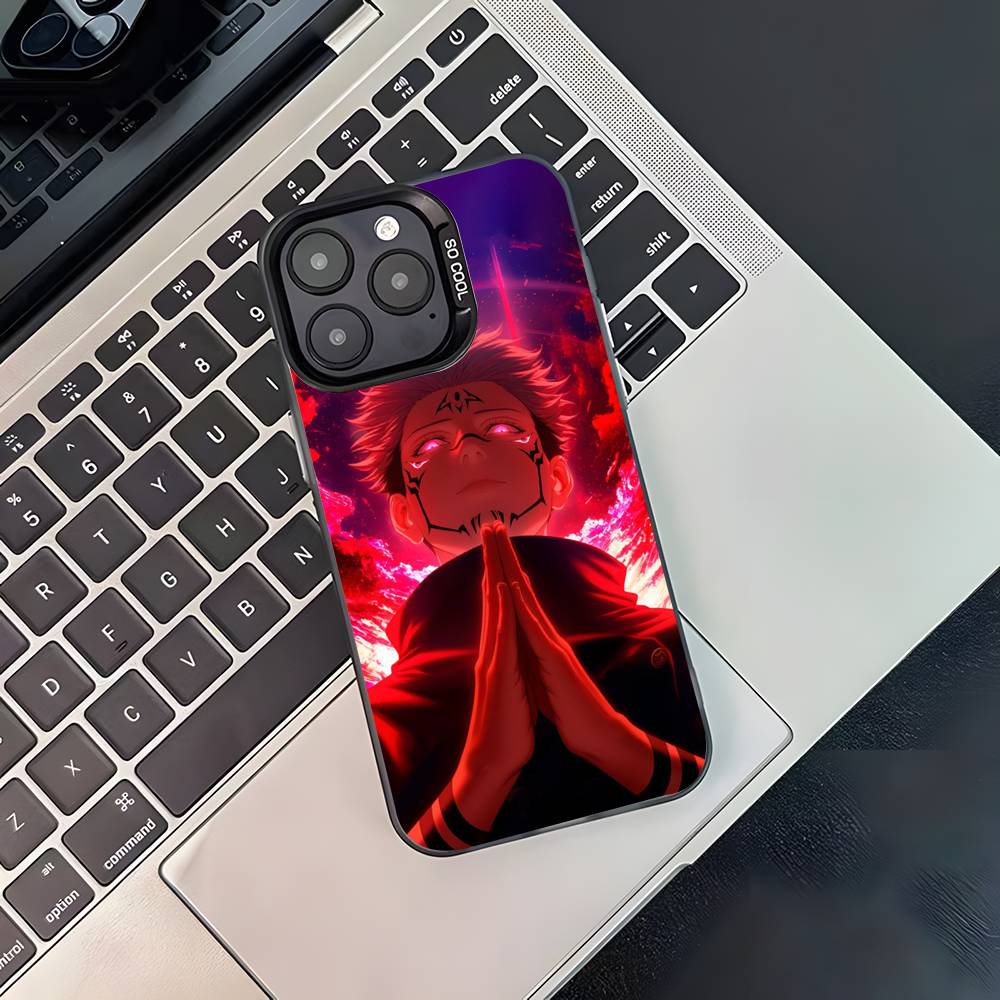 

R-Ryomen Anime S-Sukuna Phone Case For iPhone 17,16,15,14,13,12,11,Pro,XS,Max,Plus,Mini,SE4,E Black Matte Shockproof Cover iPhone17Air