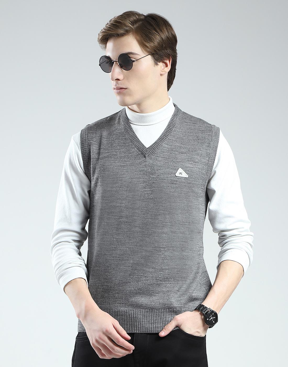 

Мужской свитер без рукавов с V-образным вырезом от Monte Carlo 2XL серый